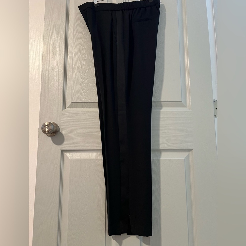 NWT Ann Taylor Black Tuxedo Pull Pants, ankle zipper, size medium - Picture 9 of 9